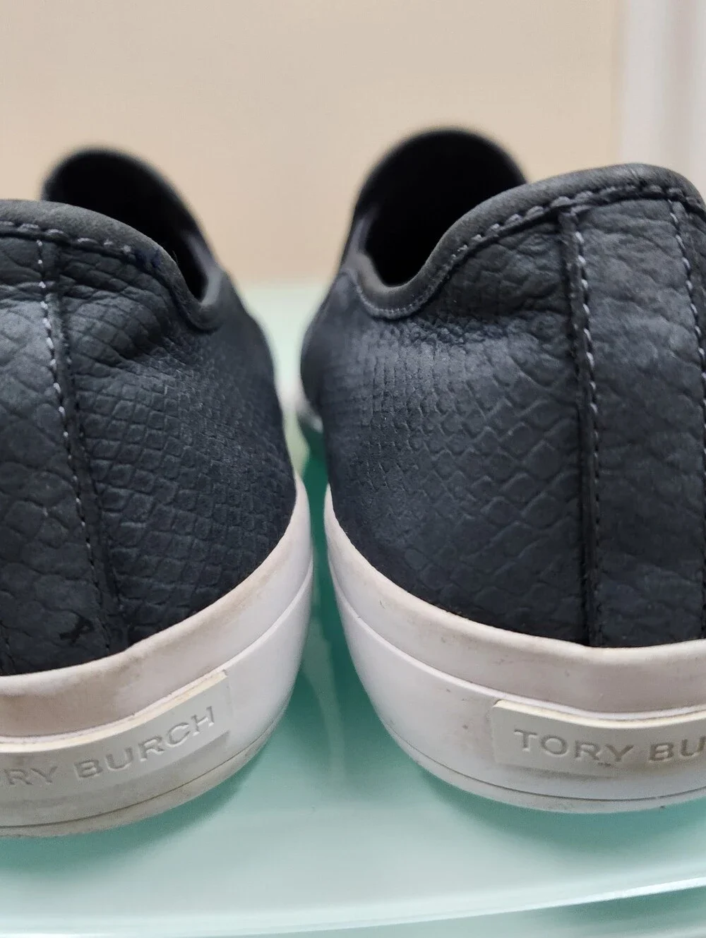Tory Burch Blue Slip-On Sneakers Great Conditions